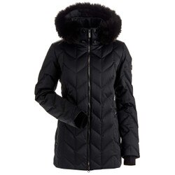 NILS St Moritz Jacket with Faux Hood Fur Women's in Black